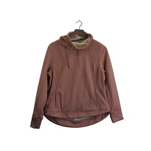 The North Face Pullover Women's L Pink Sherpa Lined Cowl Neck Fleece Sweater